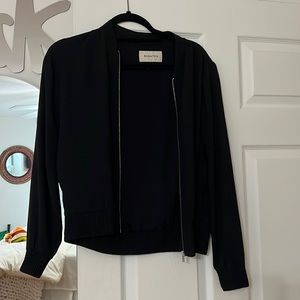 Babaton lightweight black zip up bomber jacket XS!